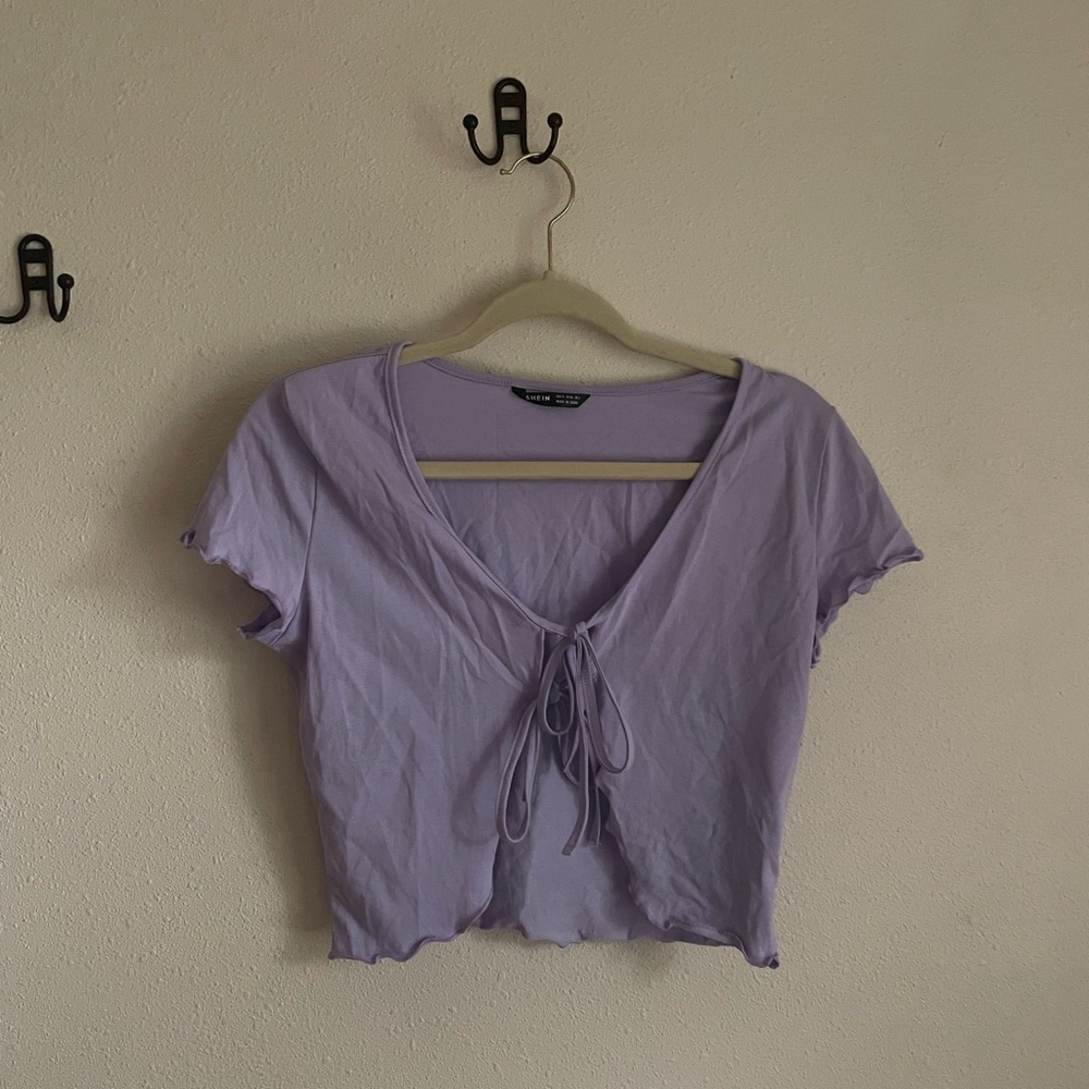Purple tie shirt